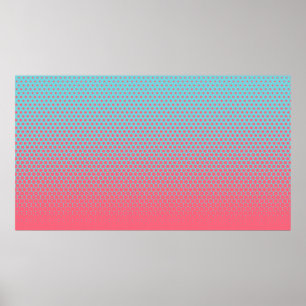 Halftone gradient pattern vertical illustration. P Poster