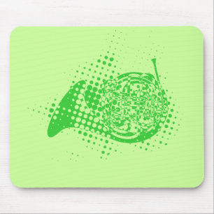 Halftone Horn Mouse Pad
