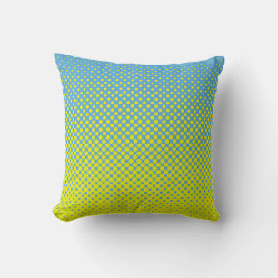 Halftone illustrationpop, art, pattern, comic, gra cushion