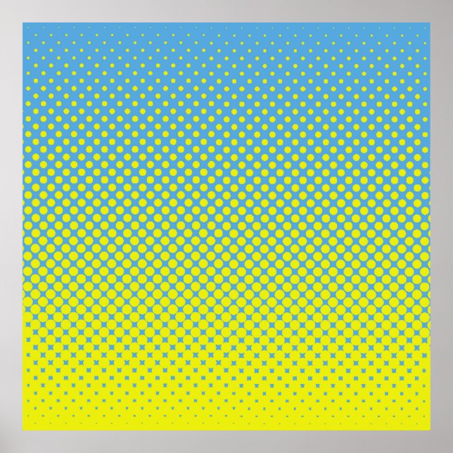 Halftone illustrationpop, art, pattern, comic, gra poster (Front)