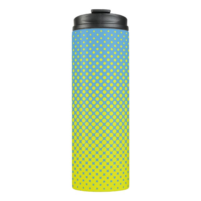 Halftone illustrationpop, art, pattern, comic, gra thermal tumbler (Front)