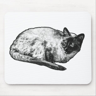 Halftone muse, festive desk mouse pad