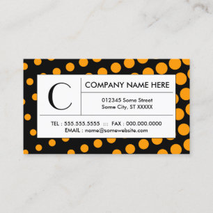 halftone orange business card