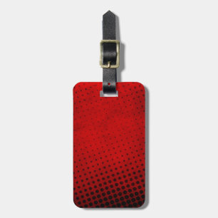 Halftone pattern background luggage tag