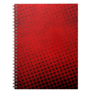 Halftone pattern background spiral notebook