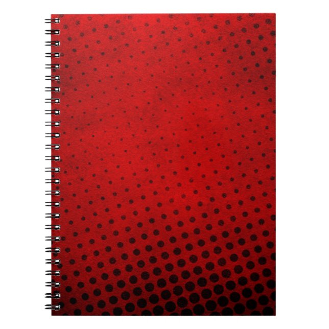 Halftone pattern background spiral notebook (Front)