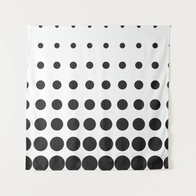 Halftone pattern dot modern retro tapestry (Front)