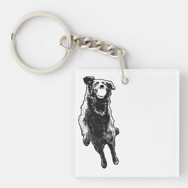 Halftone play spark key ring (Front)