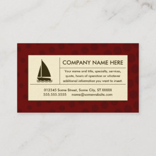 halftone sailing business card