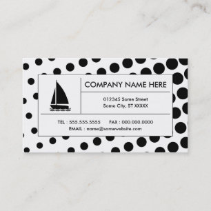 halftone sailing business card