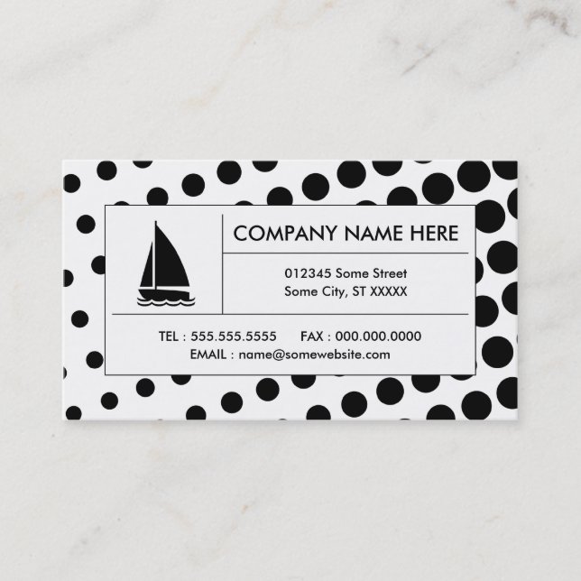 halftone sailing business card (Front)
