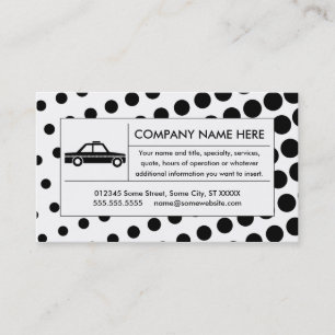 halftone taxi cab business card