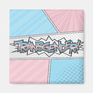 Halftone Transgender Typography Magnet