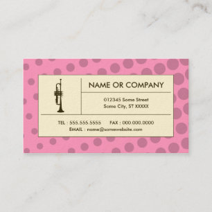 halftone trumpet business card