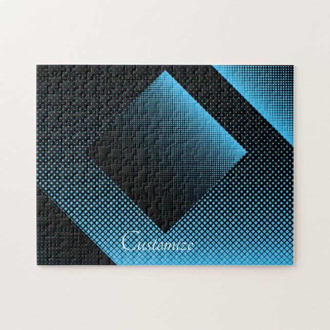 Halftone Vector Diamond Pattern Thunder_Cove Jigsaw Puzzle (Horizontal)