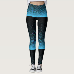 Halftone Vector Diamond Pattern Thunder_Cove Leggings