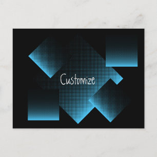 Halftone Vector Diamond Pattern Thunder_Cove Postcard