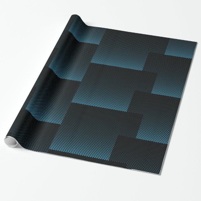 Halftone Vector Diamond Pattern Thunder_Cove Wrapping Paper (Unrolled)