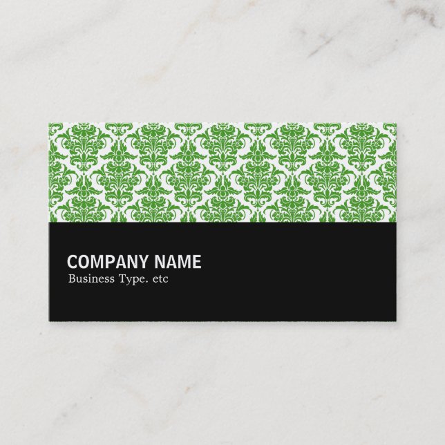 Halfway 065 - Avocado Damask Business Card (Front)