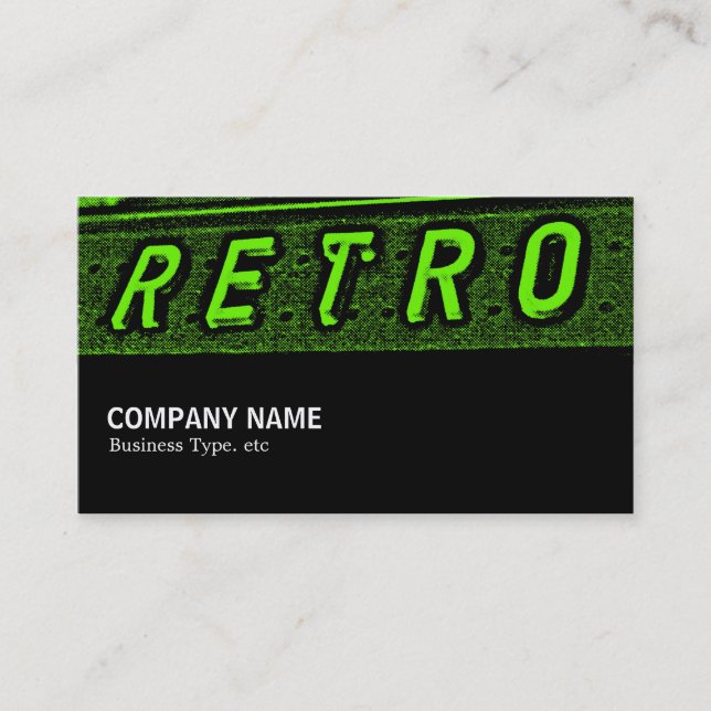 Halfway 091 - Retro is Green Business Card (Front)