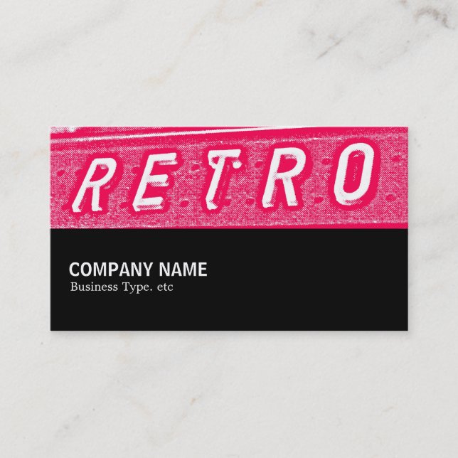 Halfway 092 - Retro is Neon Business Card (Front)