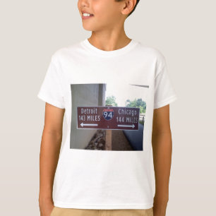 Halfway Point, Detroit Chicago. T-Shirt