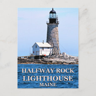 Halfway Rock Lighthouse, Maine Postcard