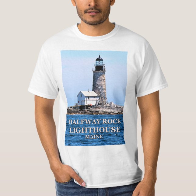 Halfway Rock Lighthouse, Maine T-Shirt (Front)