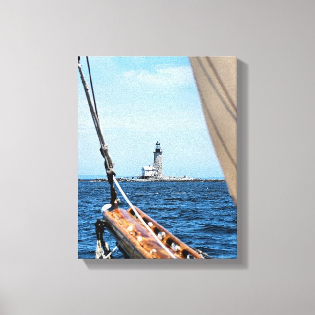 Halfway Rock Lighthouse, ME Wrapped Canvas Print (Front)