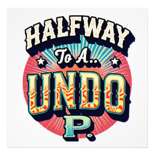 Halfway to a Hundo - 50th Birthday Photo Print