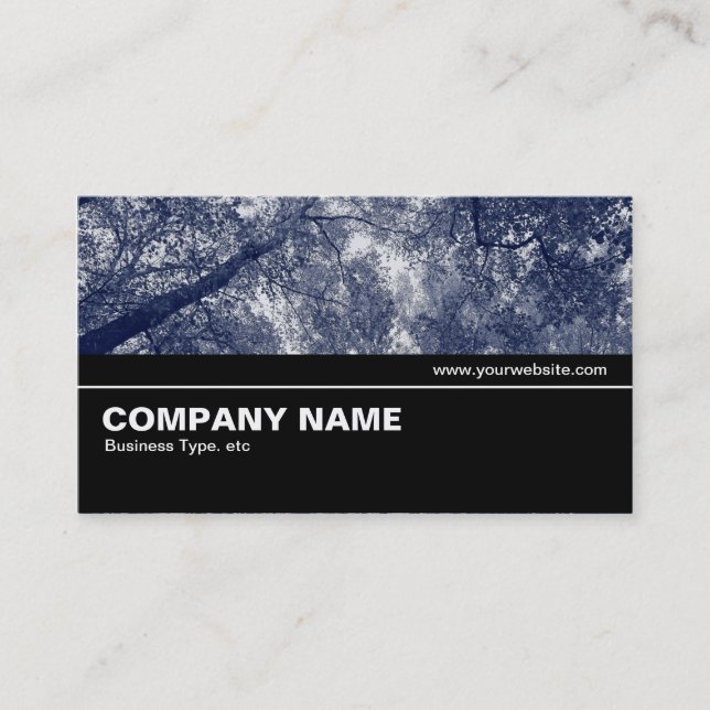 Halfway V2 014 - Blue Autumn Business Card (Front)