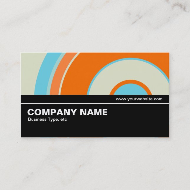 Halfway V2 020 - Colourful  Circle 03 Business Card (Front)