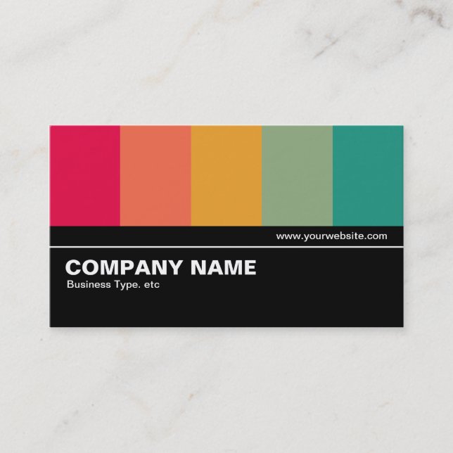 Halfway V2 04 - Colour Bars Business Card (Front)