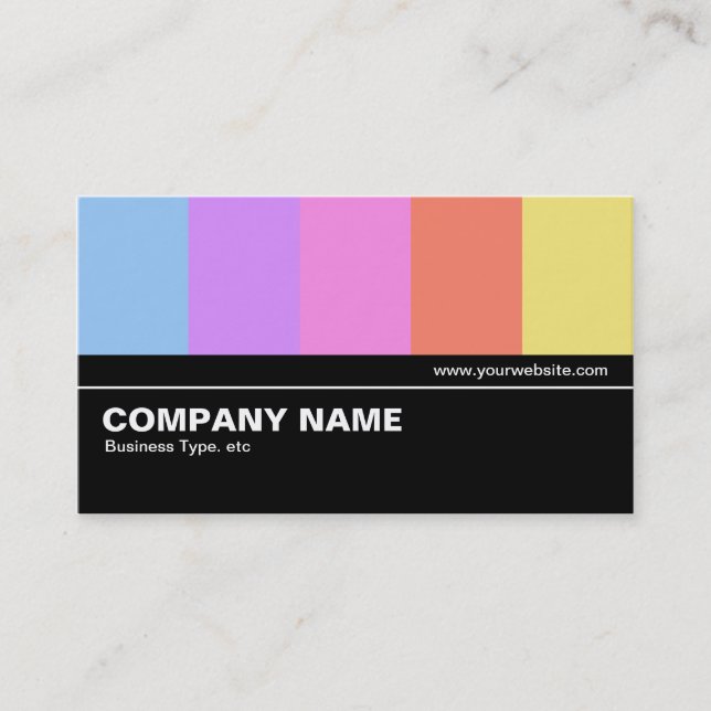 Halfway V2 06 - Colour Bars Business Card (Front)