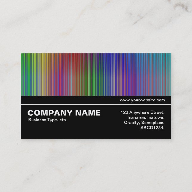 Halfway V3 01 - Rainbow Curtain Business Card (Front)