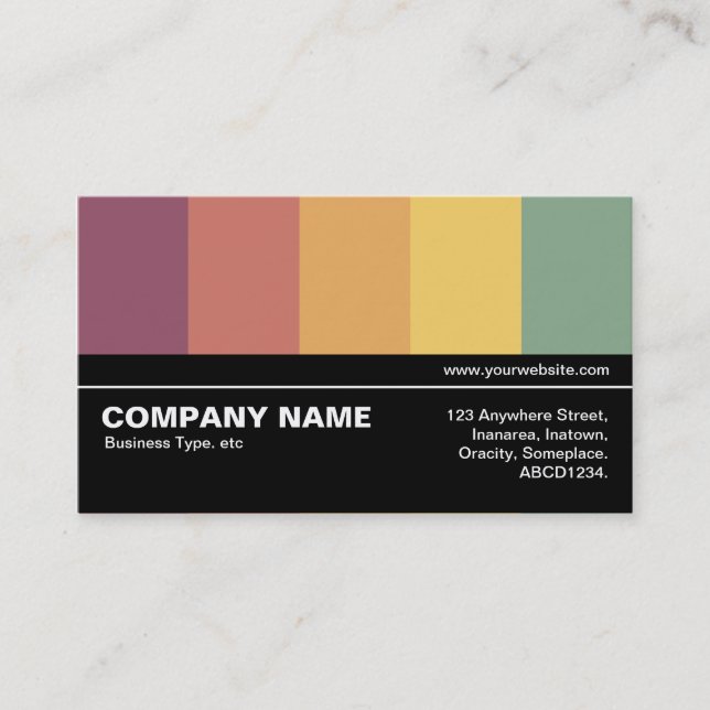 Halfway V3 04 - Colour Bars Business Card (Front)