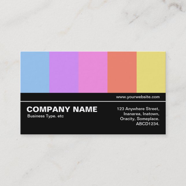 Halfway V3 05 - Colour Bars Business Card (Front)