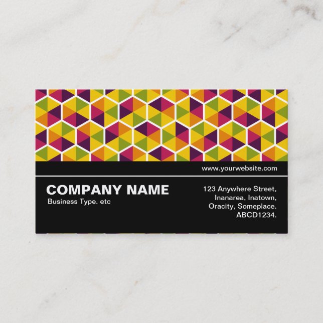 Halfway V3 - Hexagon Pattern 01 Business Card (Front)