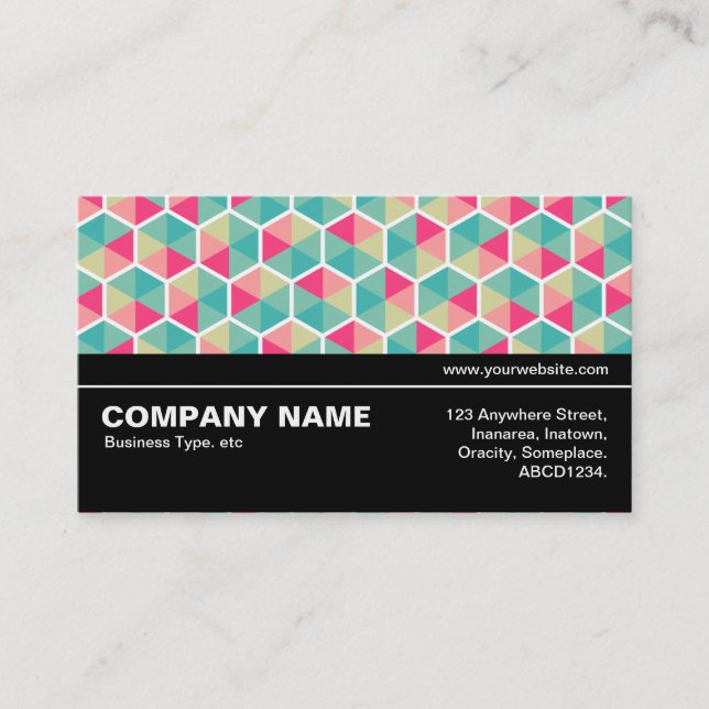 Halfway V3 - Hexagon Pattern 02 Business Card (Front)