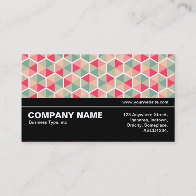 Halfway V3 - Hexagon Pattern 04 Business Card (Front)