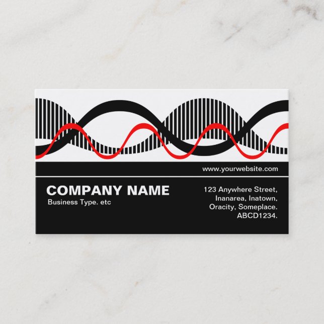 Halfway V3 - Sound Waves Business Card (Front)