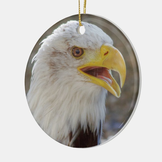 Haliaeetus leucocephalus ceramic tree decoration (Left)