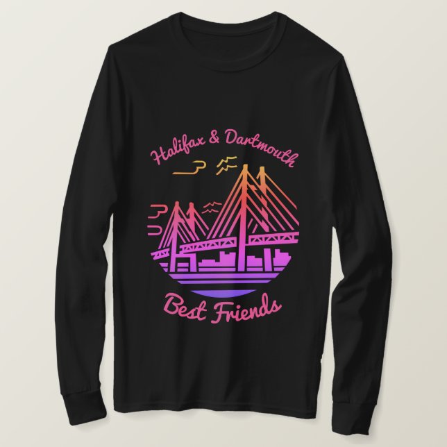 Halifax and Dartmouth Nova Scotia bestfriends T-Shirt (Design Front)