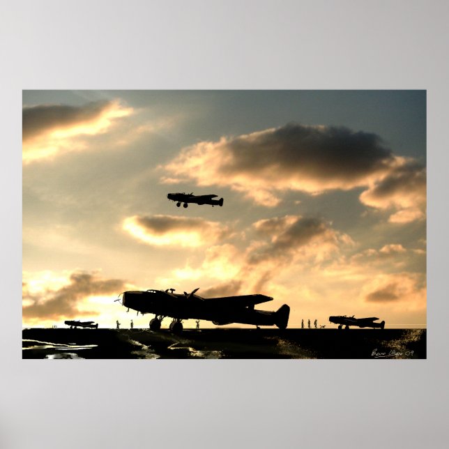 Halifax Bombers Dusk Dispersal Poster (Front)