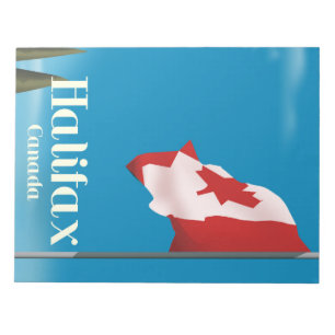 Halifax Canada Travel poster Notepad