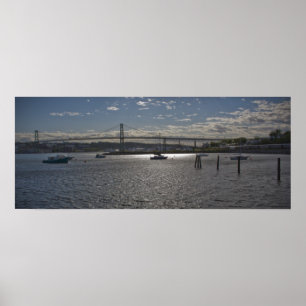 Halifax Harbour with  A. Murray MacKay Bridge Poster