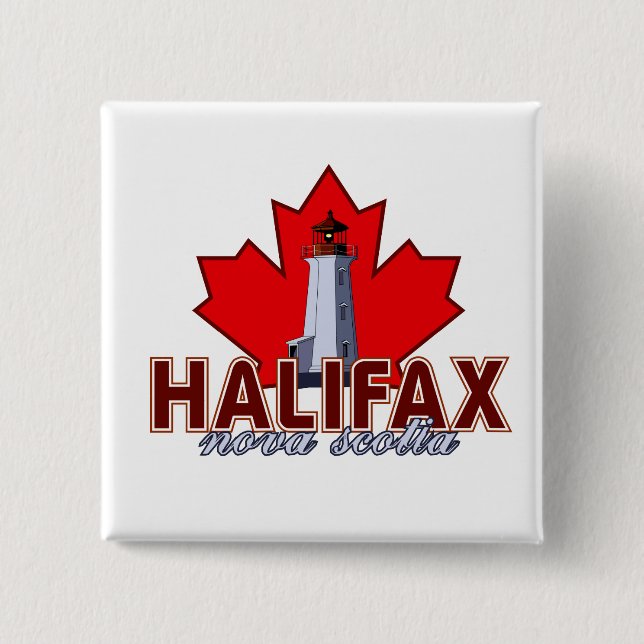 Halifax Lighthouse 15 Cm Square Badge (Front)