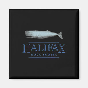 Halifax Nova Scotia Canada Vintage Whale Design  Magnet