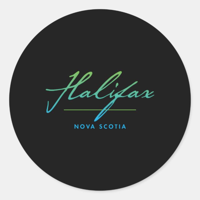 Halifax Nova Scotia Classic Round Sticker (Front)