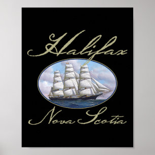 Halifax Nova Scotia Clipper Ship  Poster